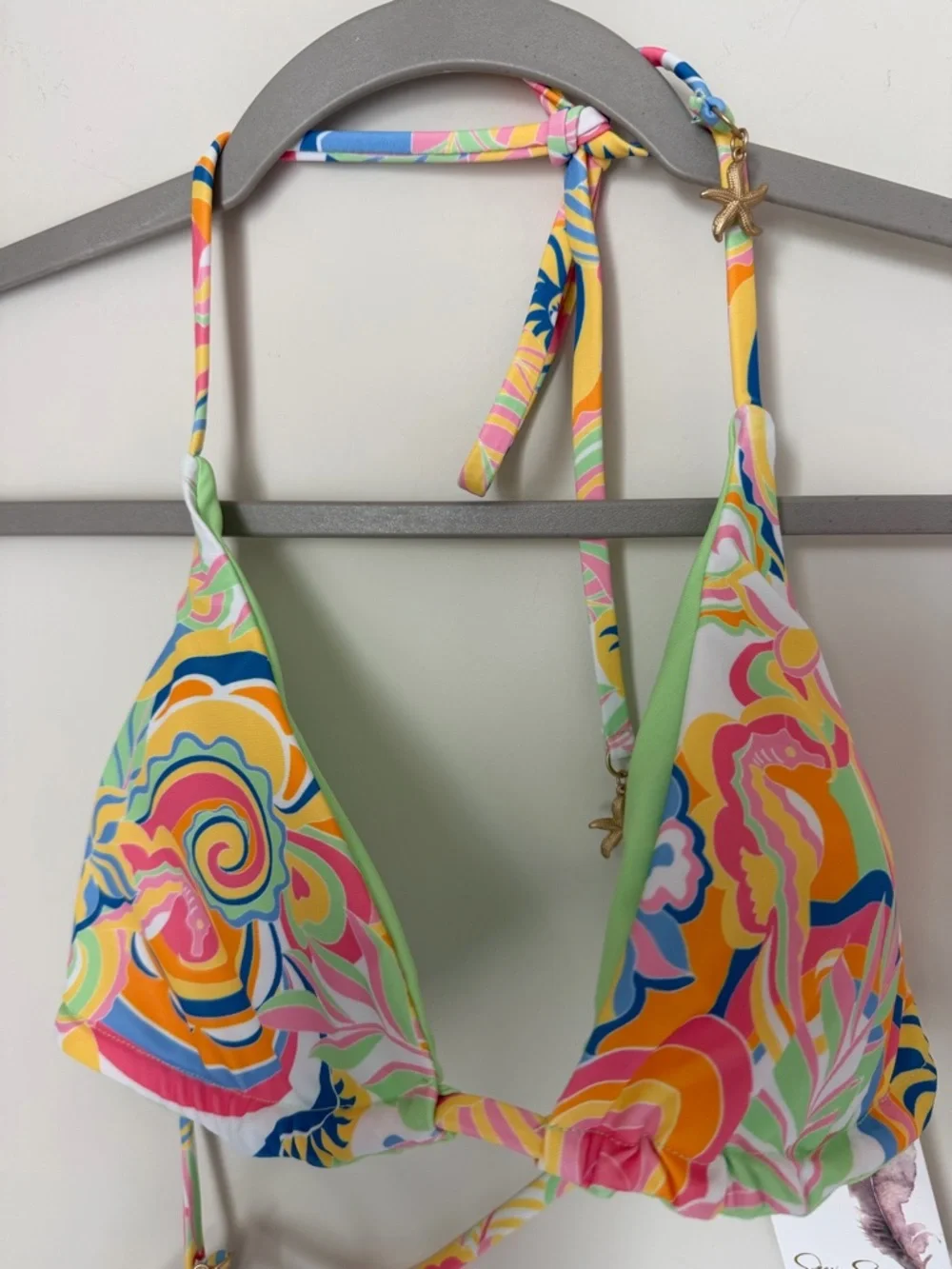 Seahorse Colorful Reversible Bikini Set with starfish charms